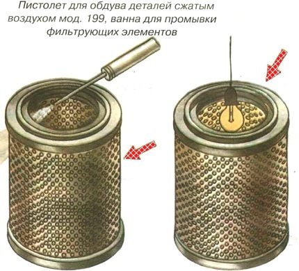 очистка фильтрующего элемента воздушного фильтра