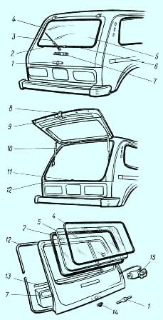 Дверь задка Нива