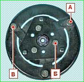 Austausch des Lagers der Riemenscheibe und Kupplung des Klimakompressors