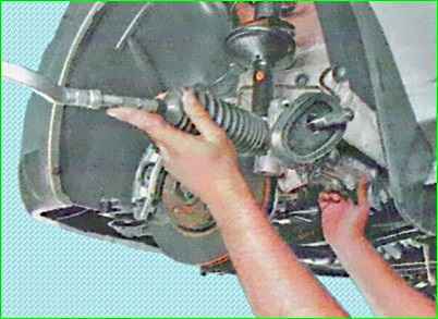 Removal and installation of the steering mechanism Lada Largus