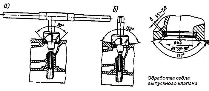 Обробка сідла випускного клапана