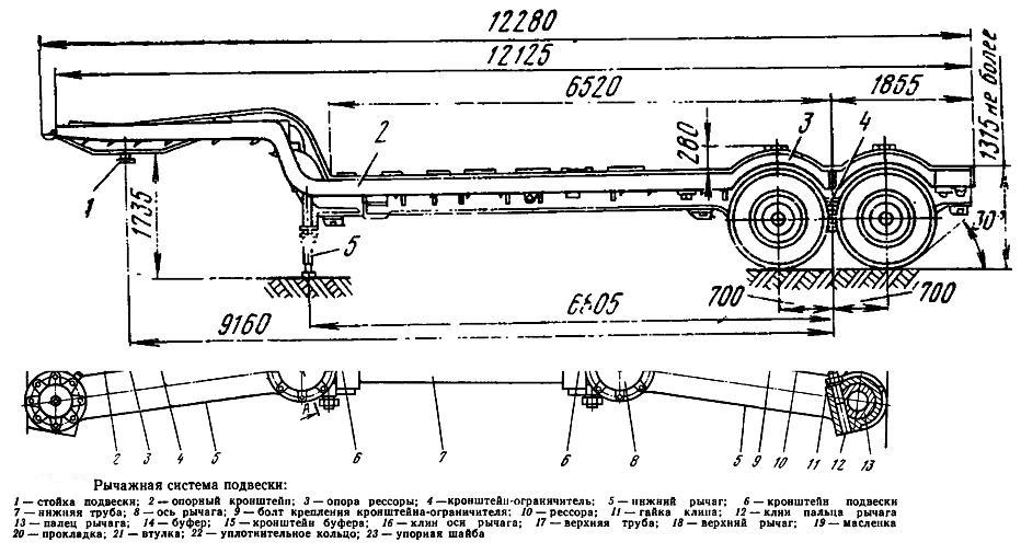 Общий вид полуприцепа МАЗ-938
