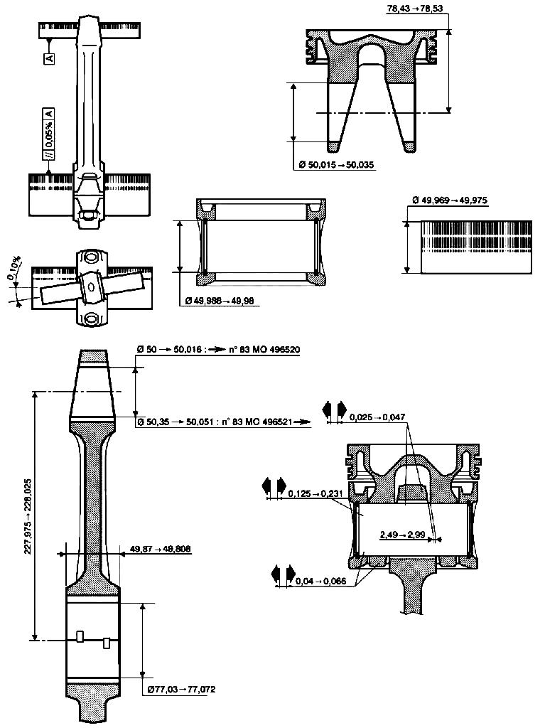 Repair of YaMZ-650 connecting rod and piston group