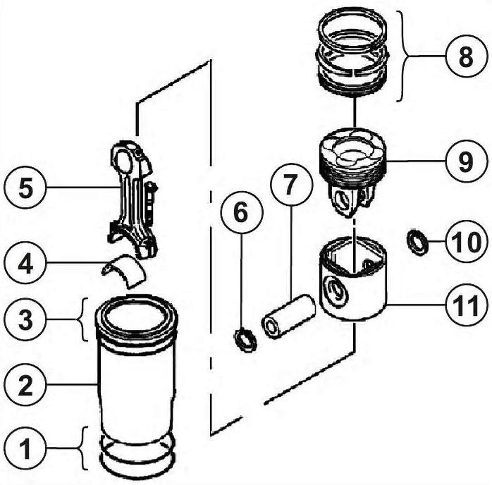 Disassembly of the YaMZ-650 crank mechanism