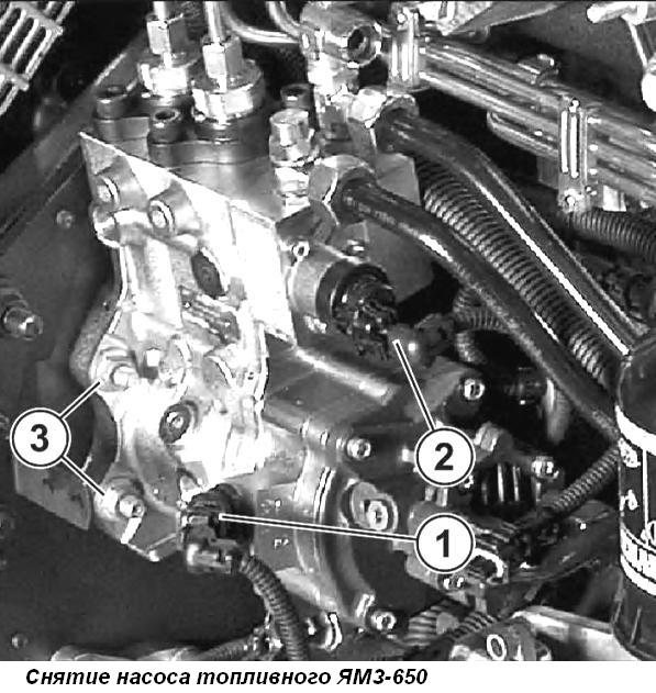 Снятие насоса топливного ЯМЗ-650