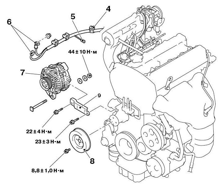 снятие и установка 4G6