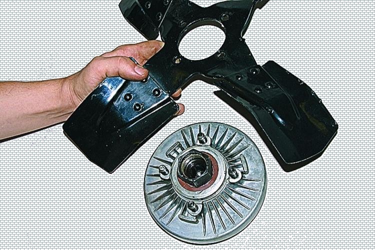 Снятие и установка вязкостной муфты 