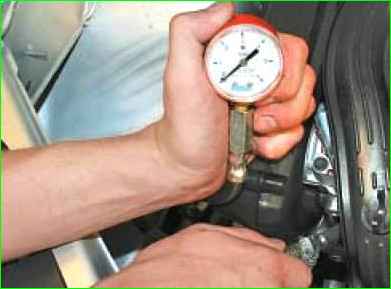 Замер давления топлива