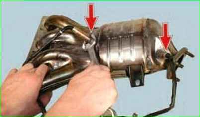 Замена каталитического коллектора двигателя ВАЗ-21126
