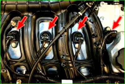 Снятие и установка катушек зажигания