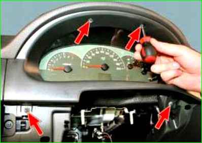 Замена ламп комбинации приборов