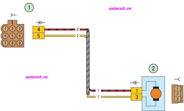 Соединение жгутов проводов задней двери Лада Приора