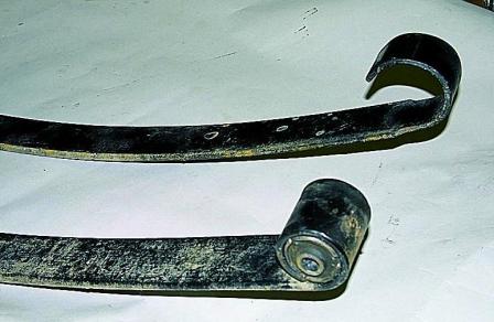 Снятие, разборка рессоры и замена ее резинометаллических шарниров автомобиля Соболь