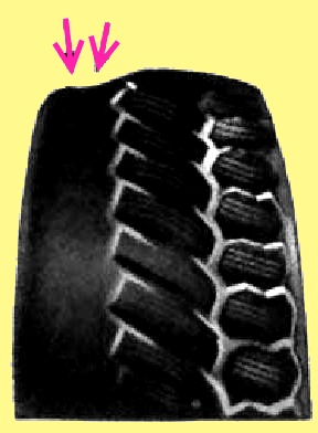 Виды износа протекторов шин автомобилей