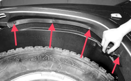 Снятие и установка переднего крыла УАЗ Патриот