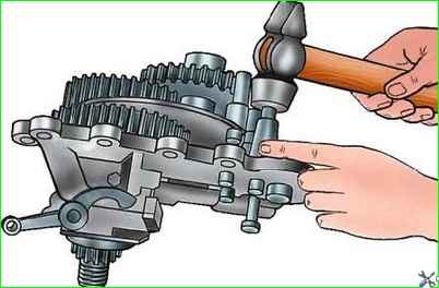 Desmontaje y caja de transferencia defectuosa