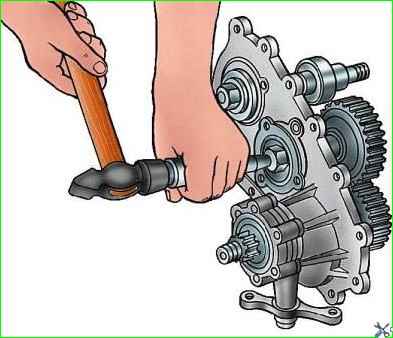 Desmontaje y caja de transferencia defectuosa